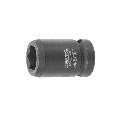 Holex Impact Socket, 1/2 inch Drive, 6 pt, 9/16 inch 651002 9/16